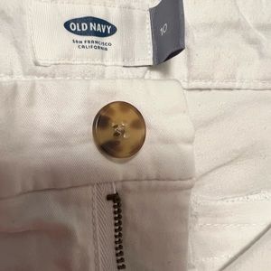 White cotton shorts from Old Navy.